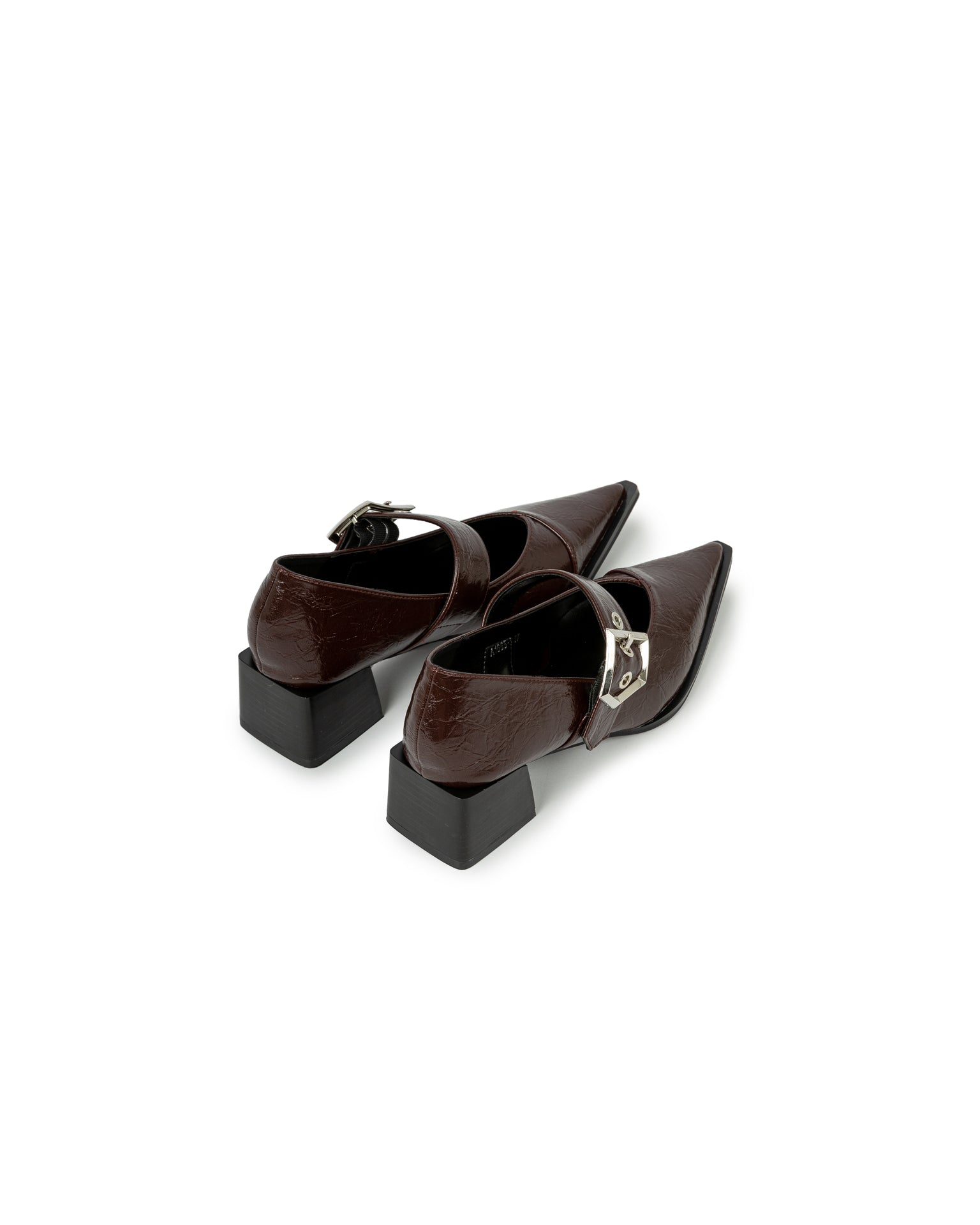 Pointed Toe Buckle Heels