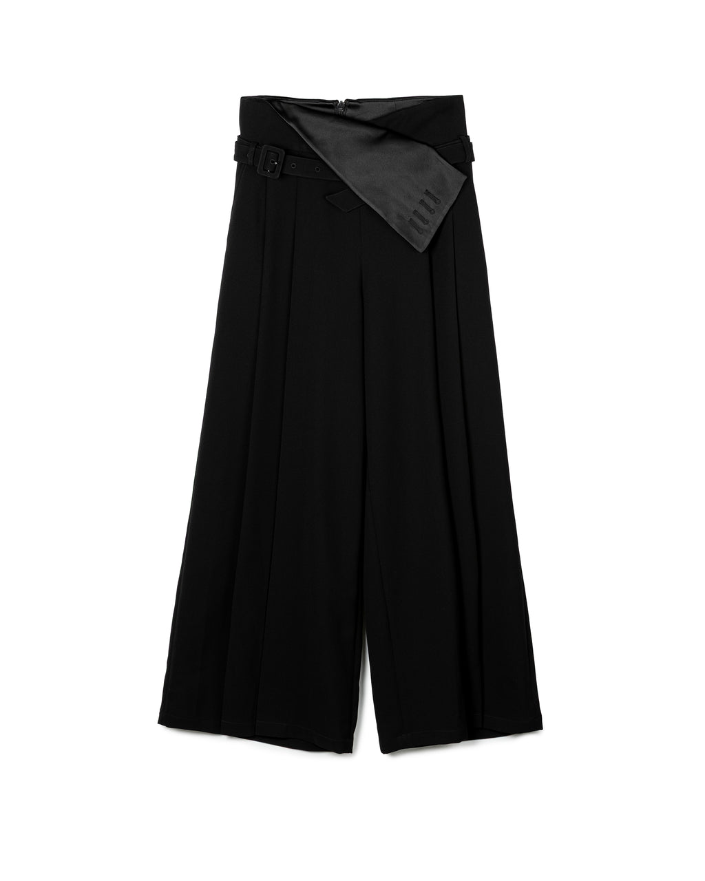 Structured Folded-Waist Trousers
