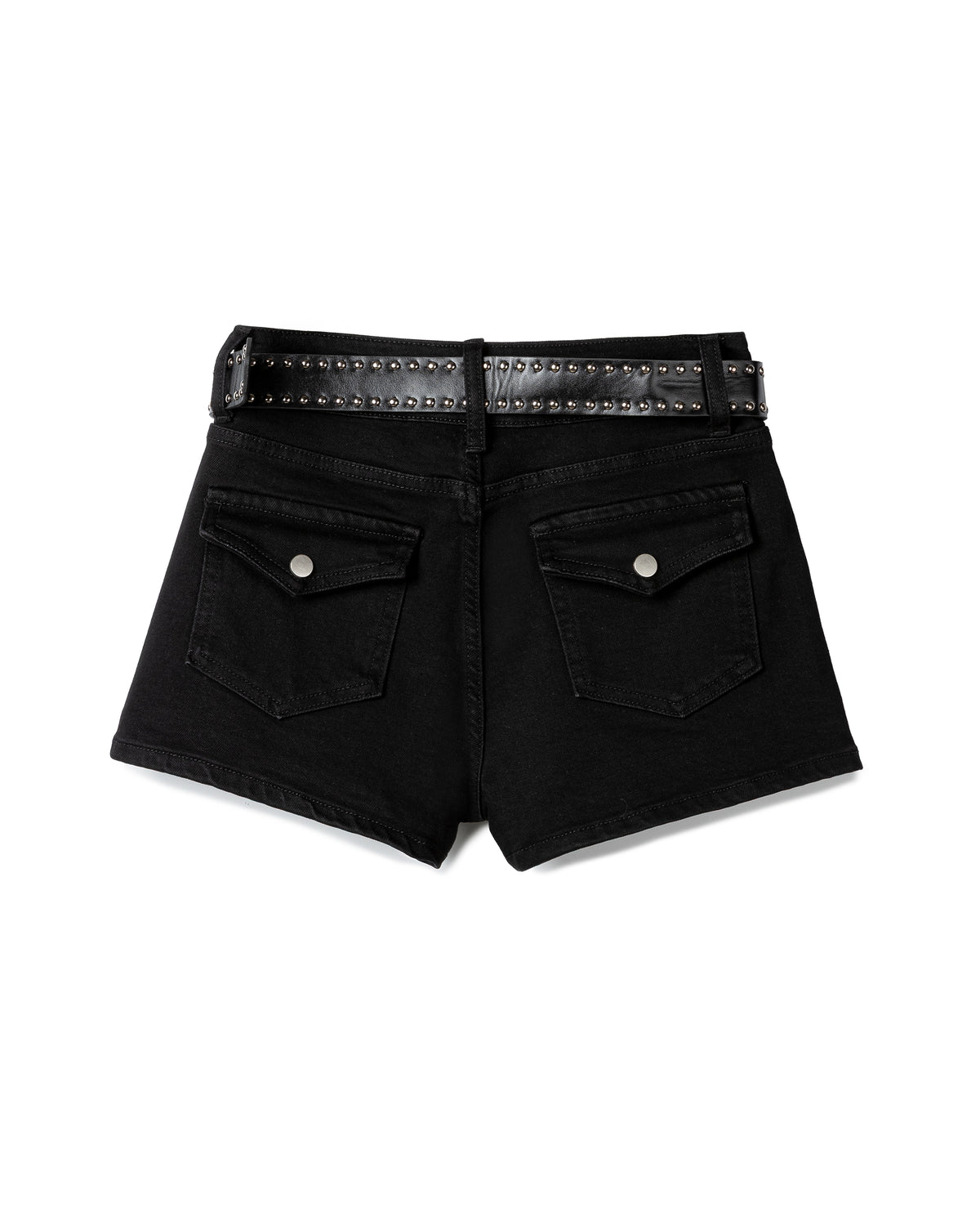 Relaxed Studded Denim Shorts