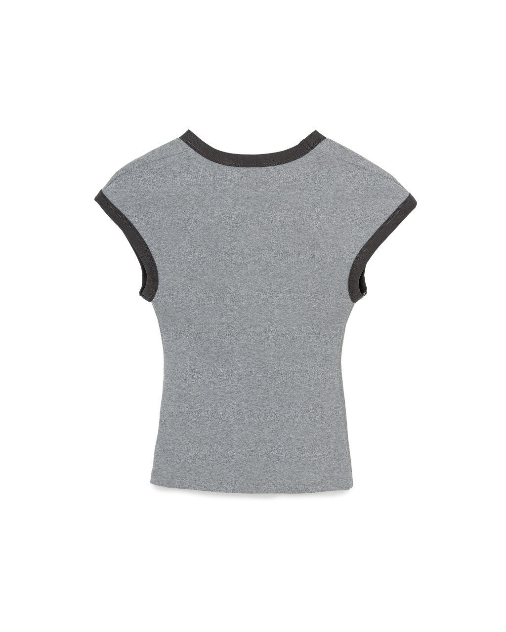 Contrast Trim V-Cut Top