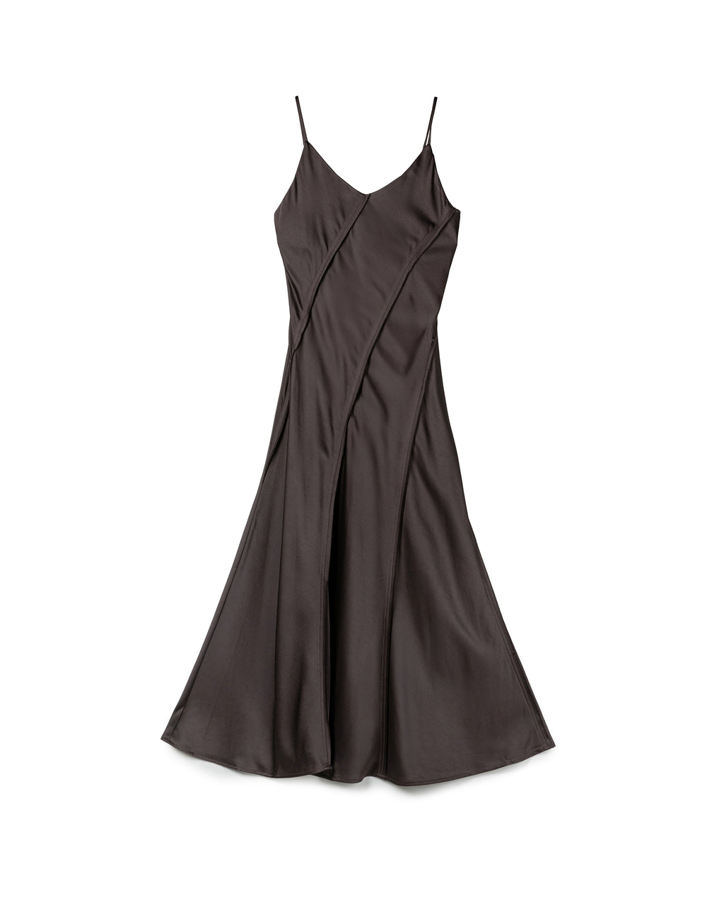 Fluid Seam-Detailed Slip Dress