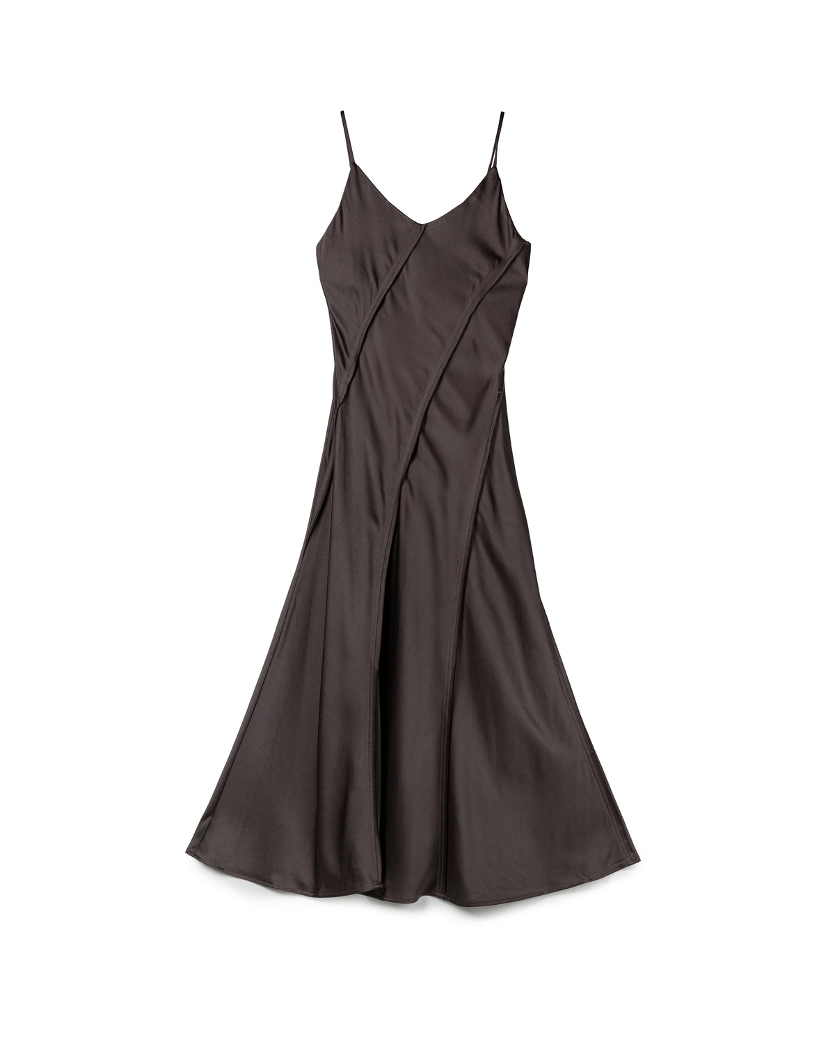 Fluid Seam-Detailed Slip Dress