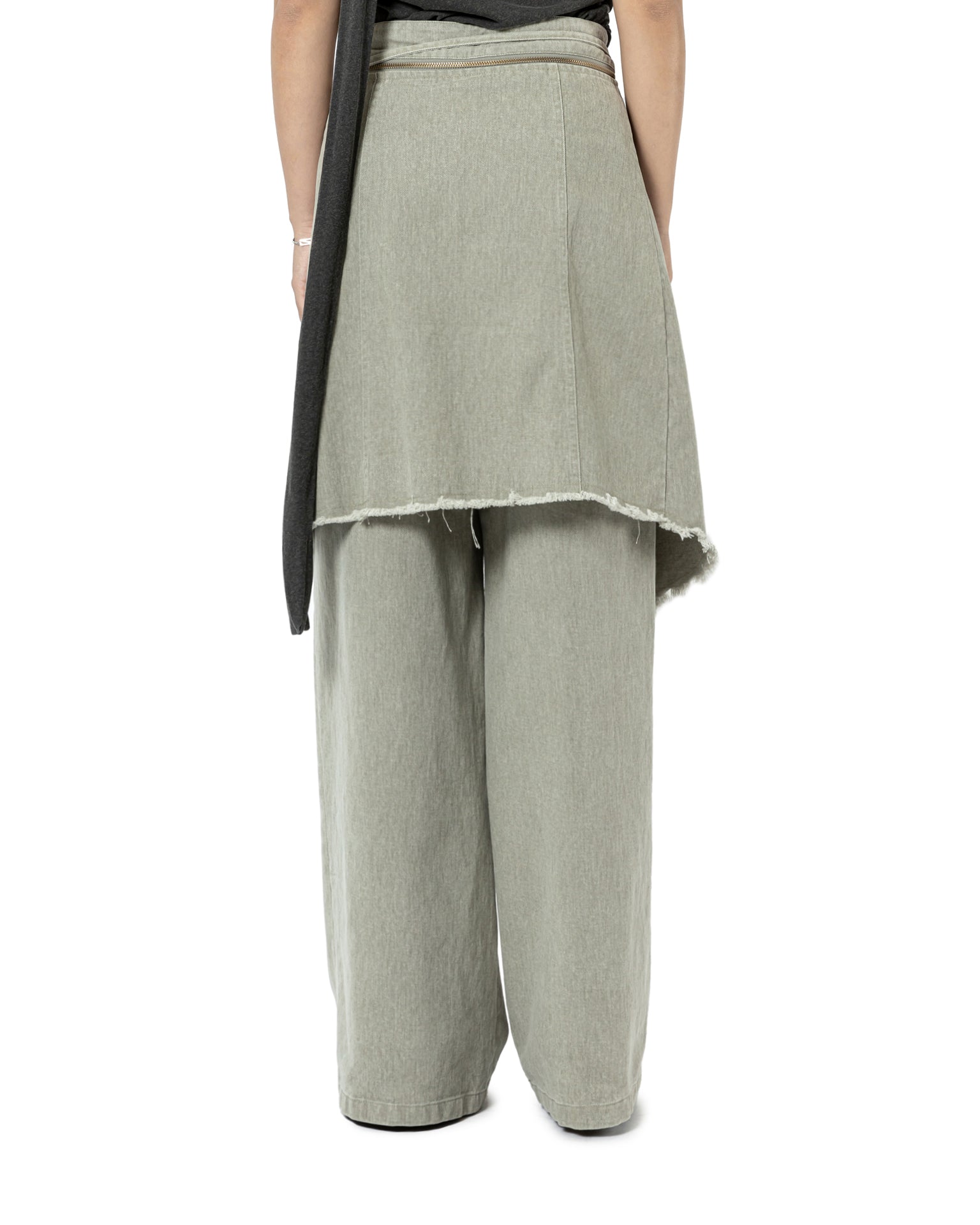 Distressed Wrap Denim Pants
