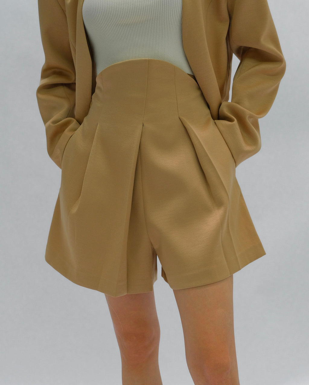 Pleated Curve Shorts