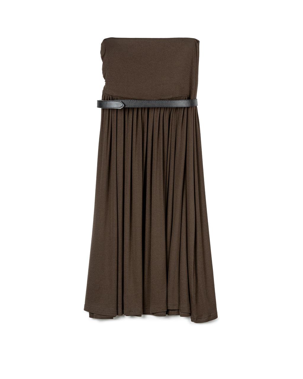 Minimal Rhinestone with Belted Skirt Set