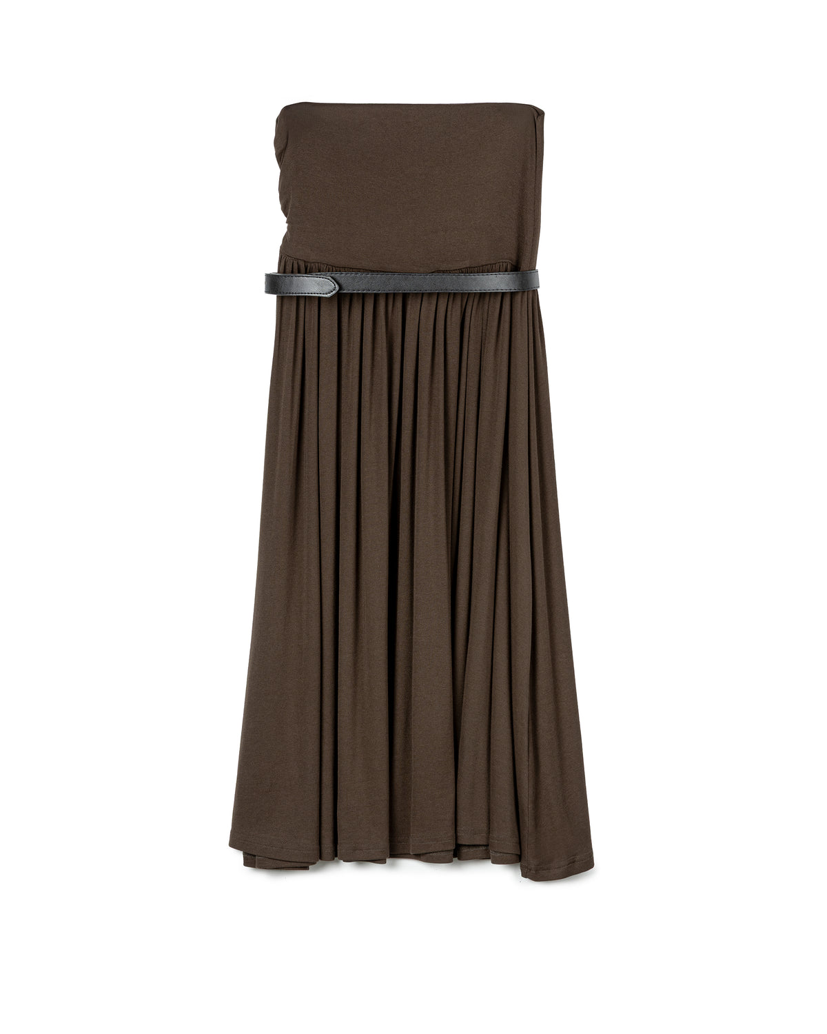Minimal Rhinestone with Belted Skirt Set