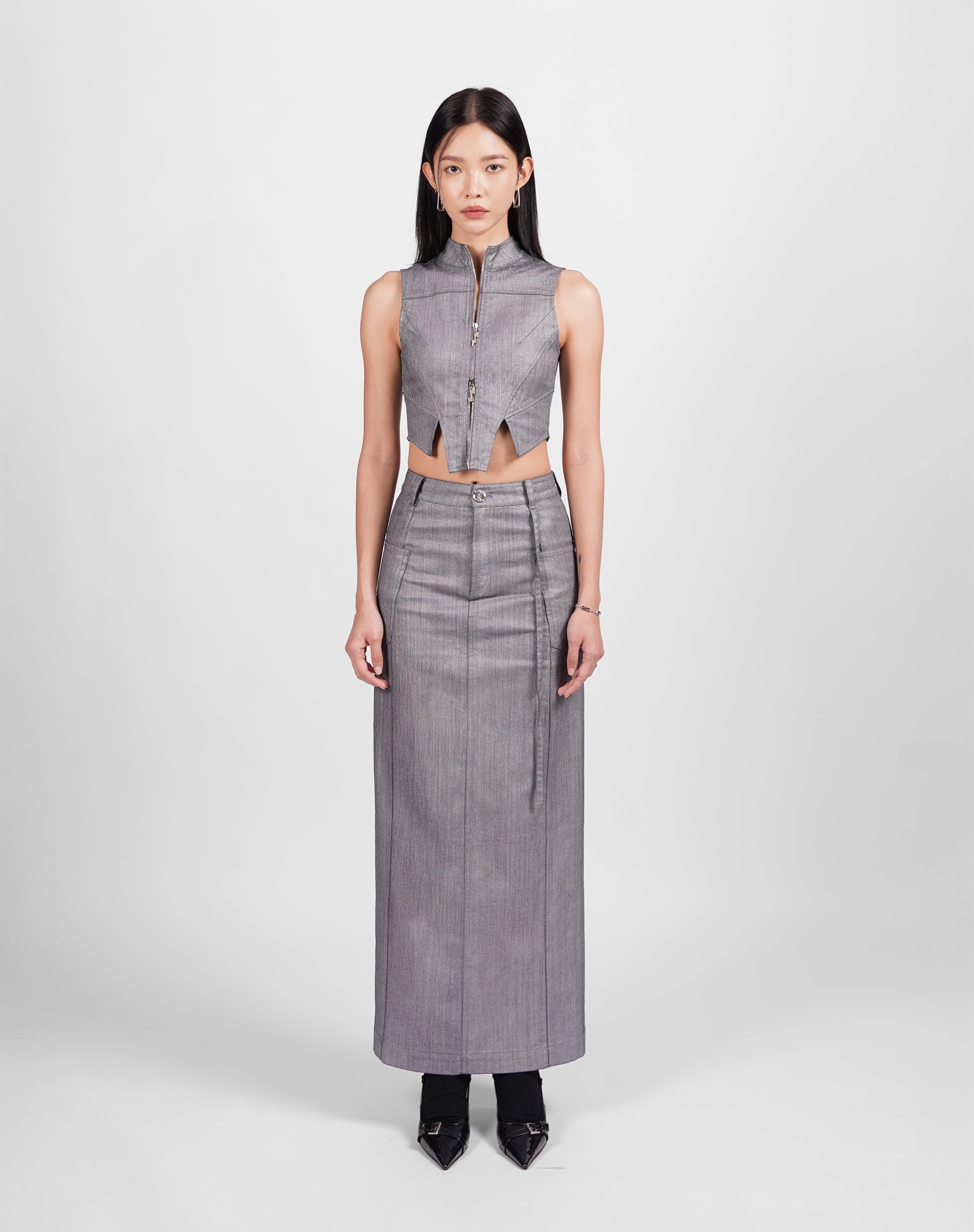 Pocket Straight Skirt