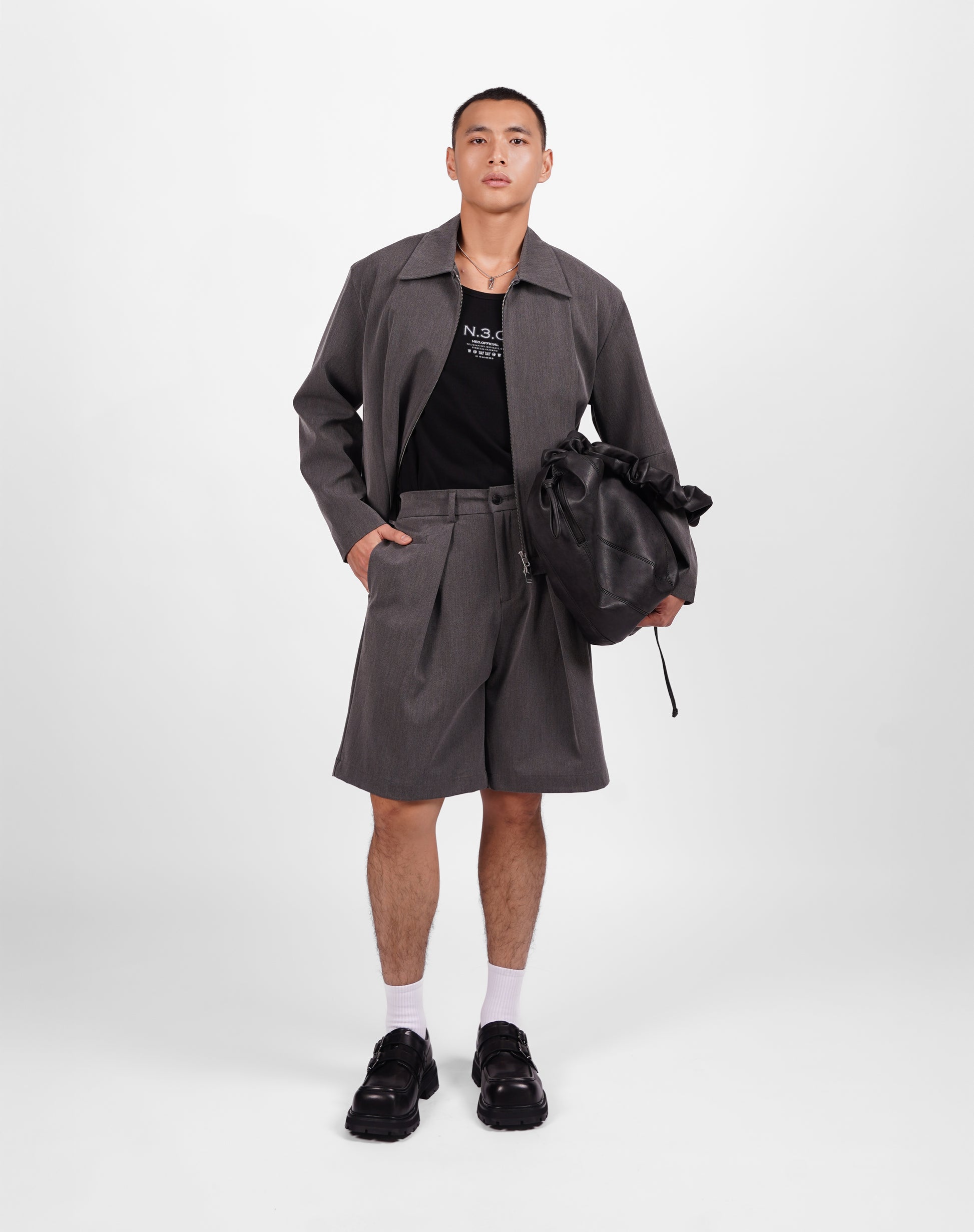 Bermuda Shorts with Elastic Waist