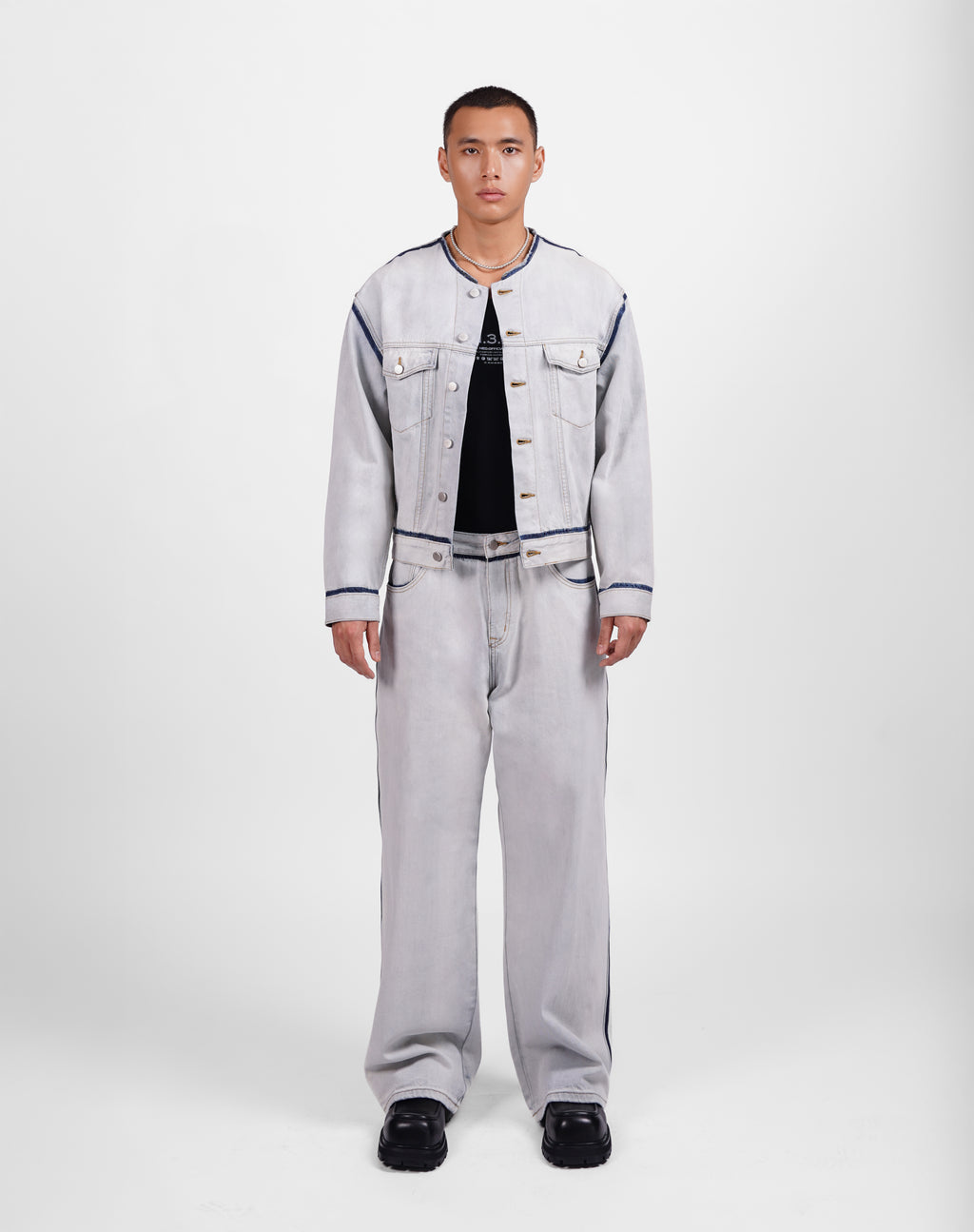Stitch Line Denim Pants