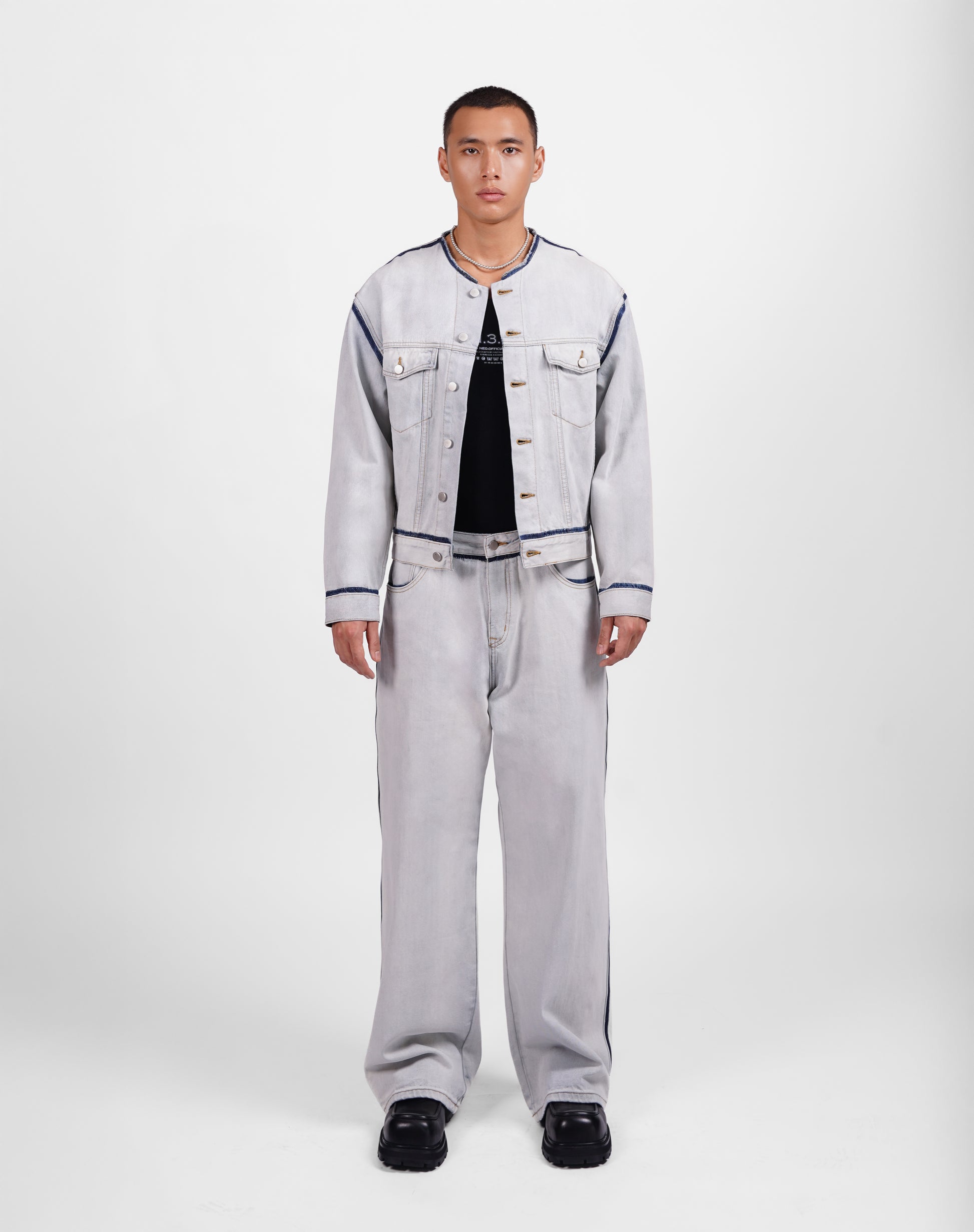 Stitch Line Denim Pants