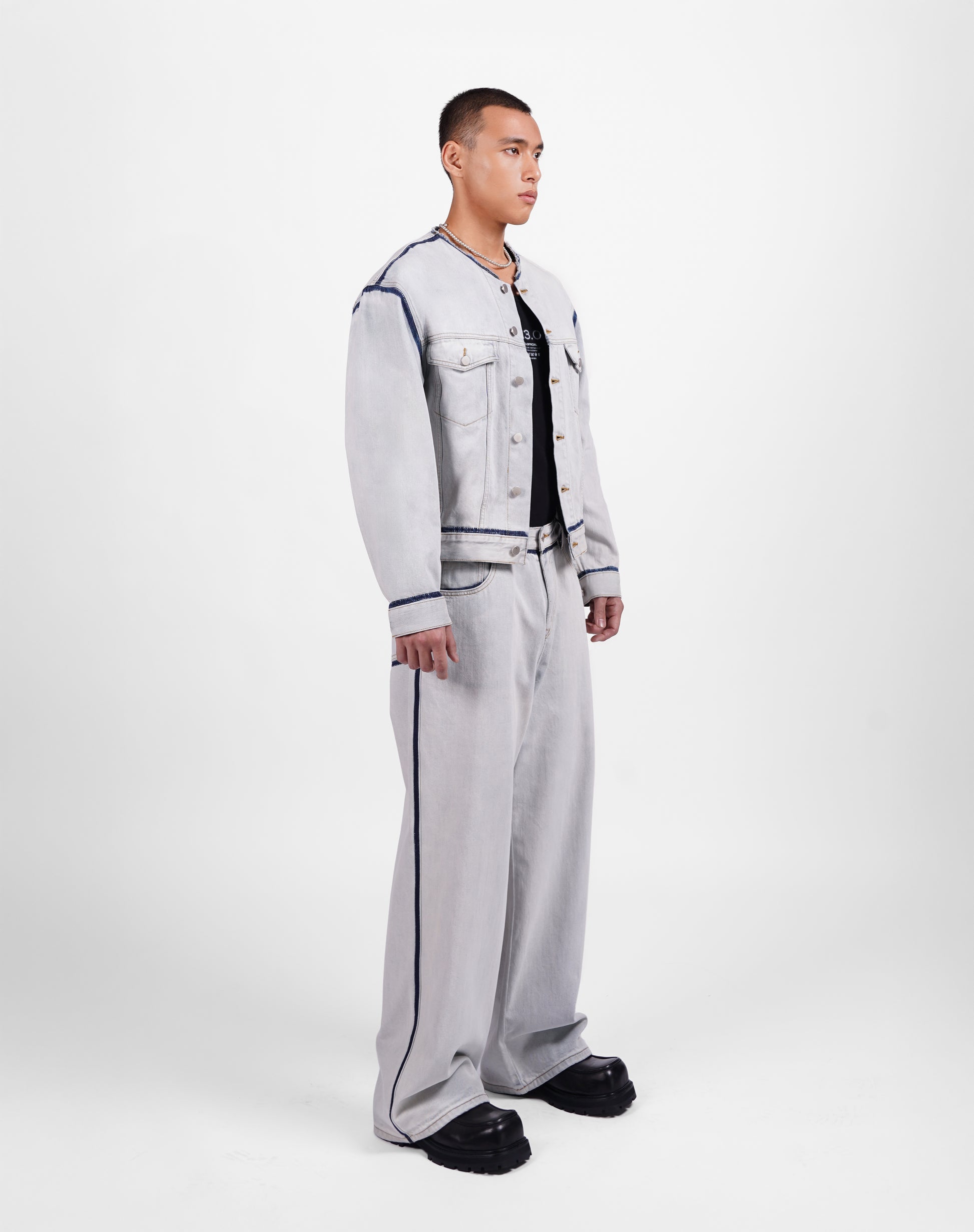 Stitch Line Denim Pants