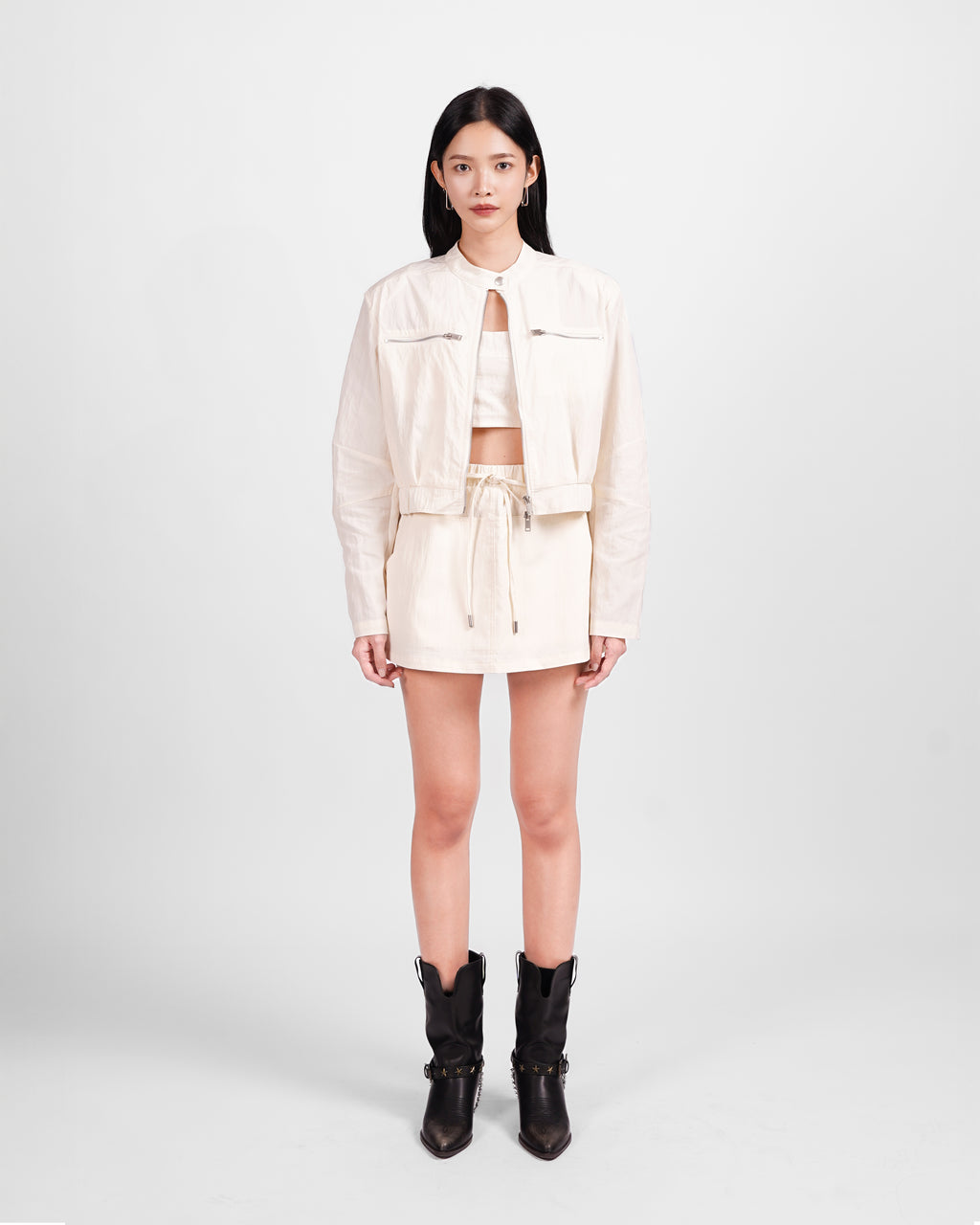Zip-Up Cropped Jacket