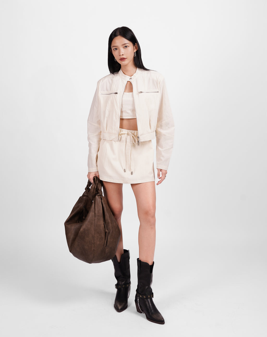 Zip-Up Cropped Jacket
