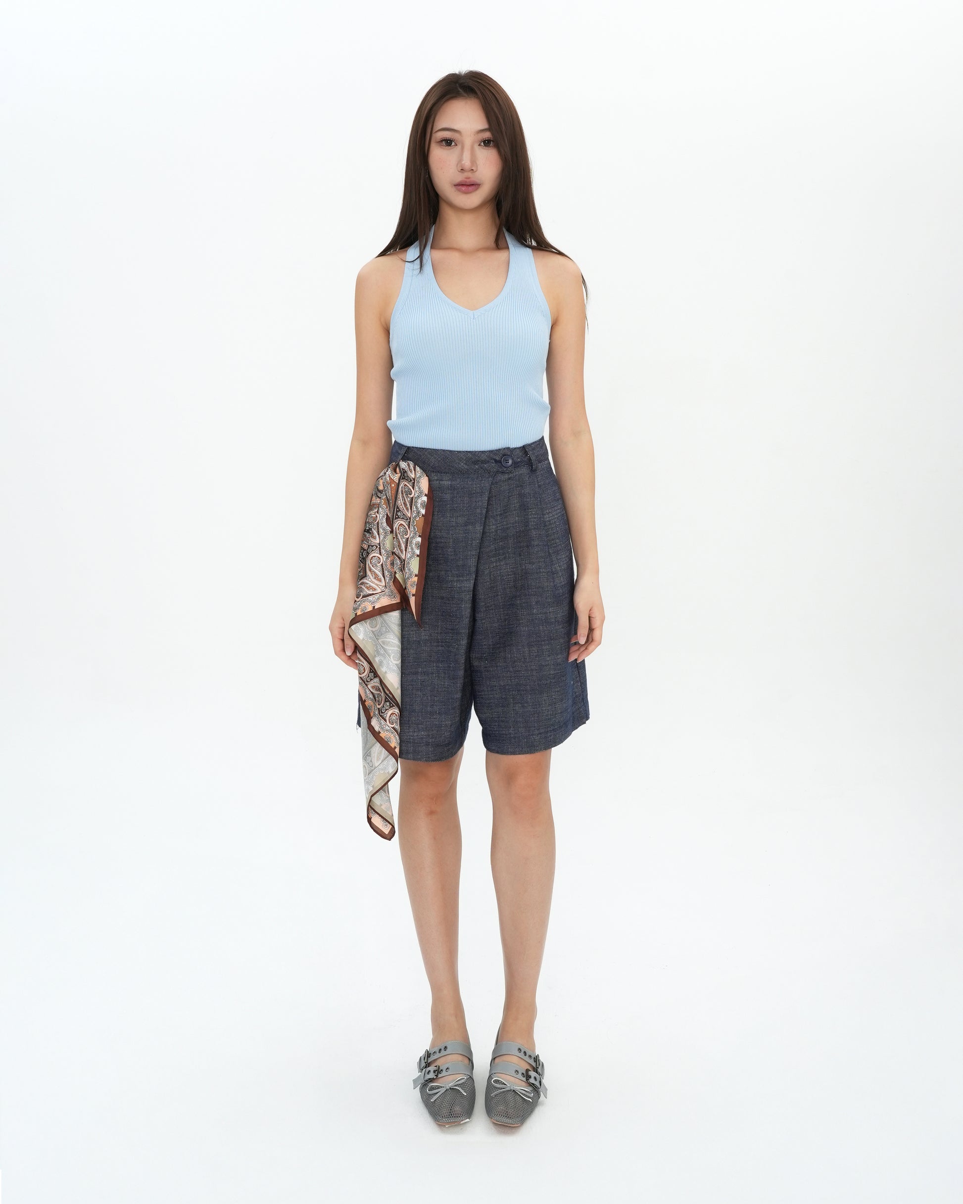 Scarf Detail Shorts
