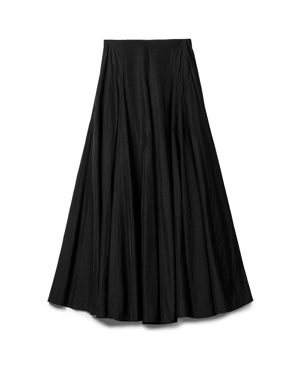 Fluid Pleated Flared Skirt