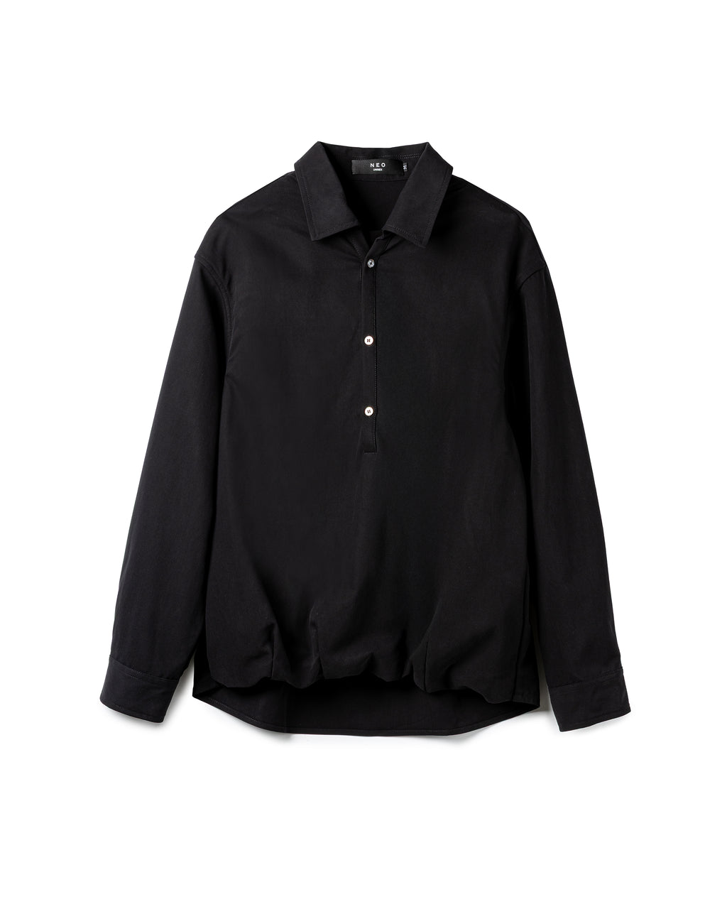Fluid Gathered-Hem Shirt