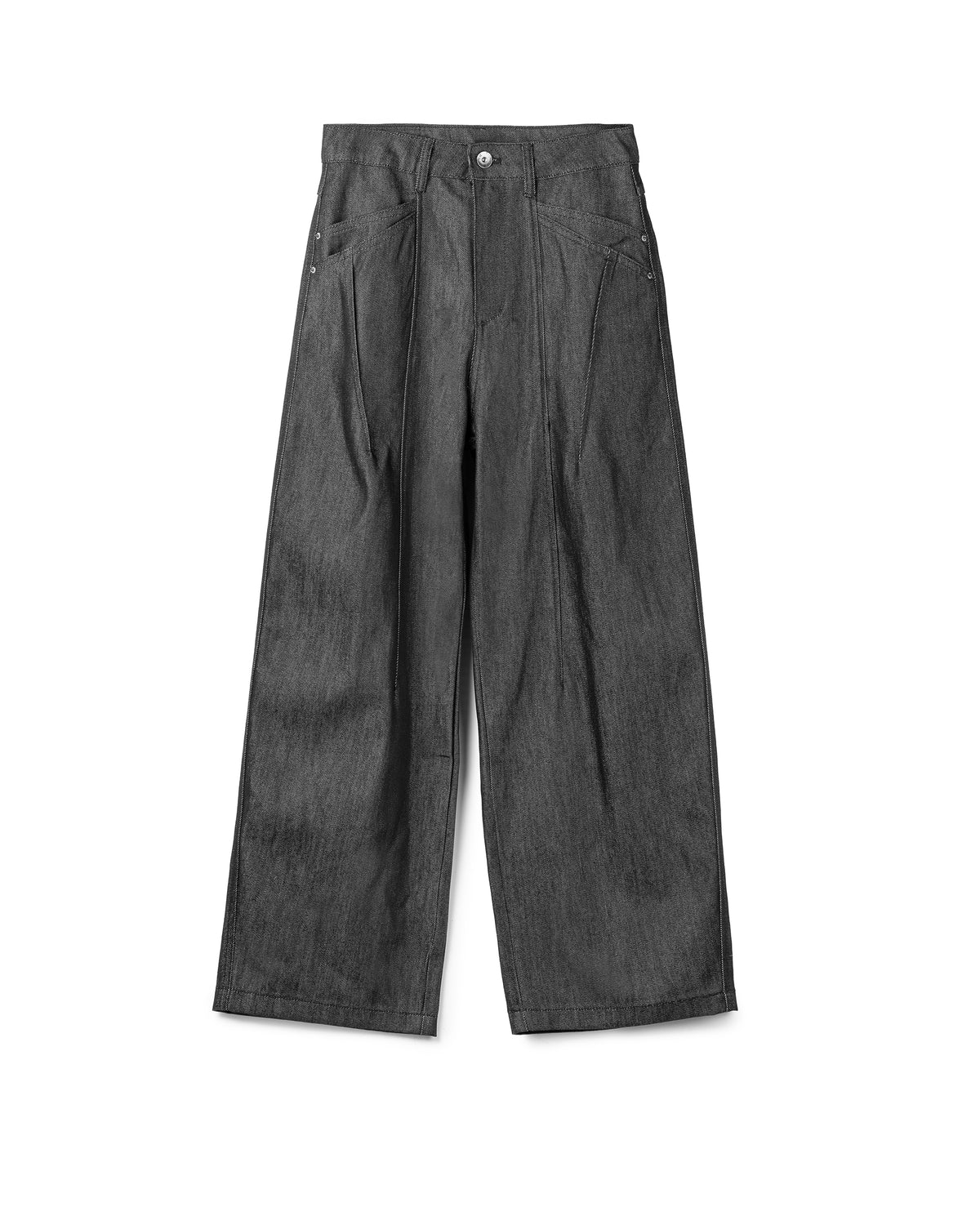 Wide Leg Seam Detail Jeans