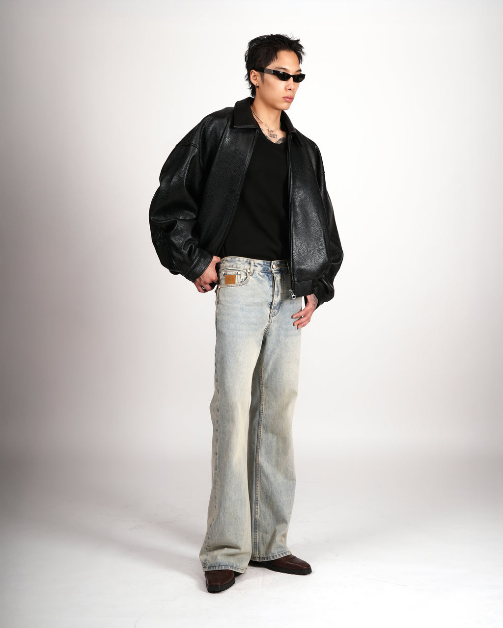 Leather Bomber Jacket