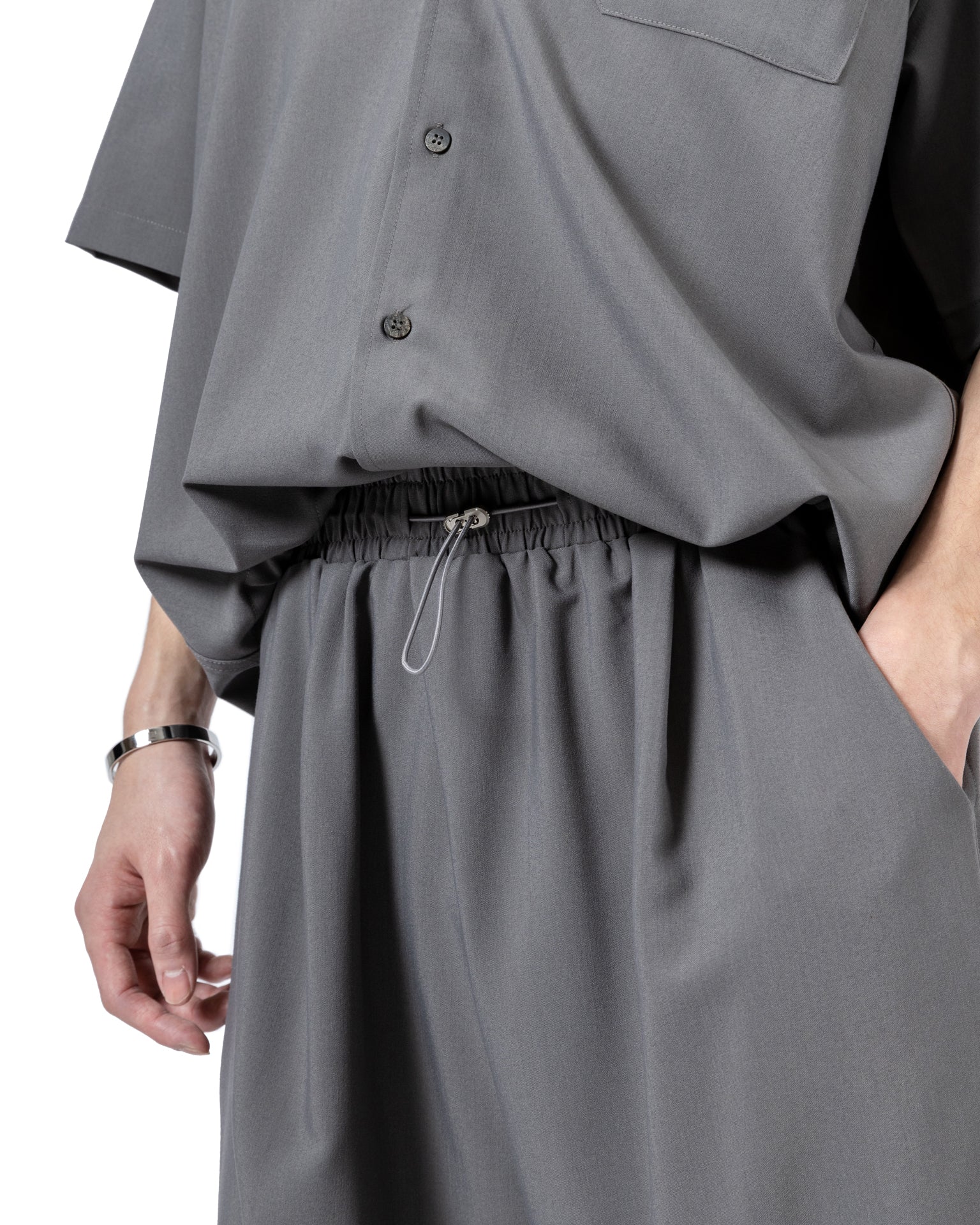 Short Sleeve Shirt with Elastic Shorts Set