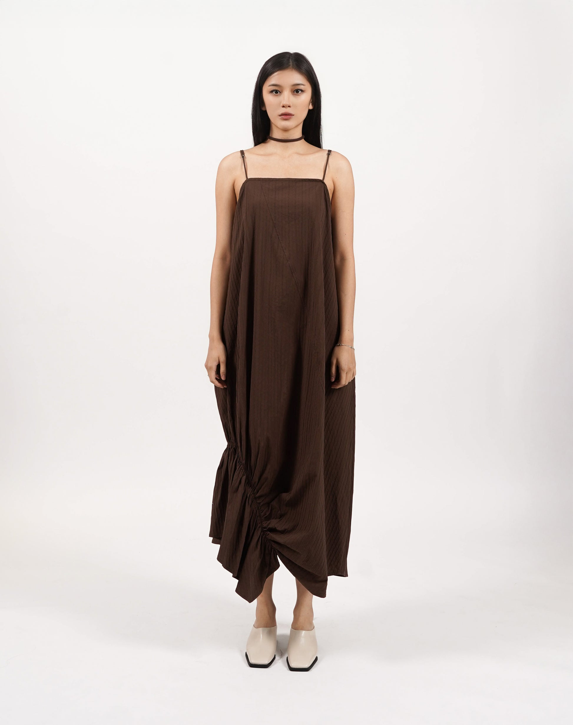 Ruched Strap Dress