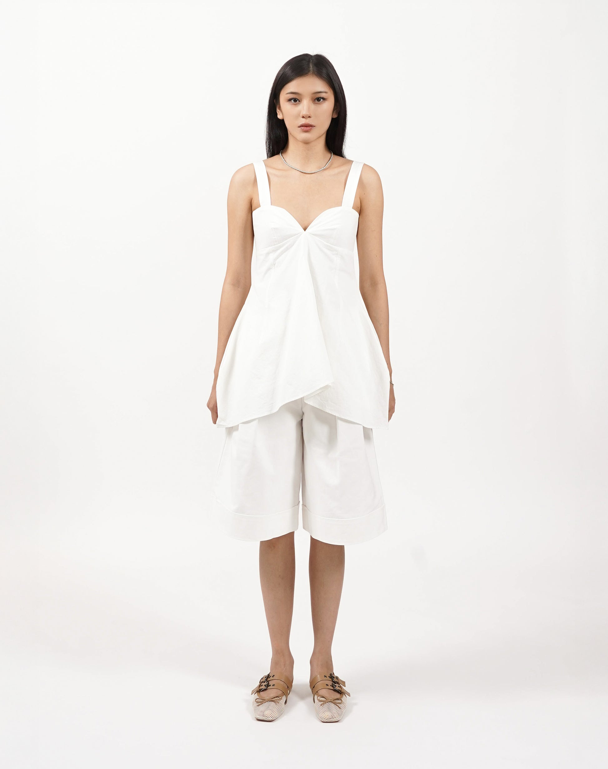 Structured Pleat Shorts