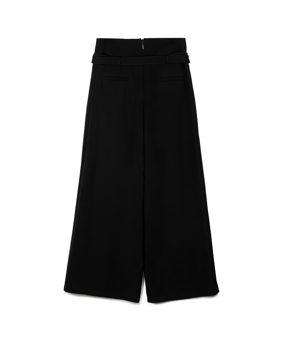 Structured Folded-Waist Trousers