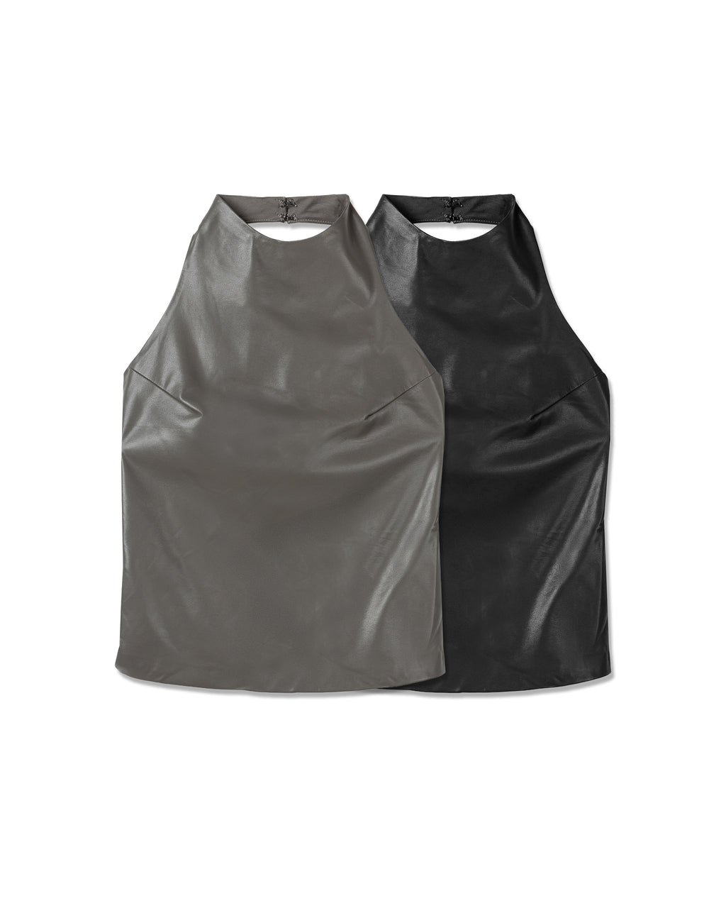 Sleek Halterneck Leather Top