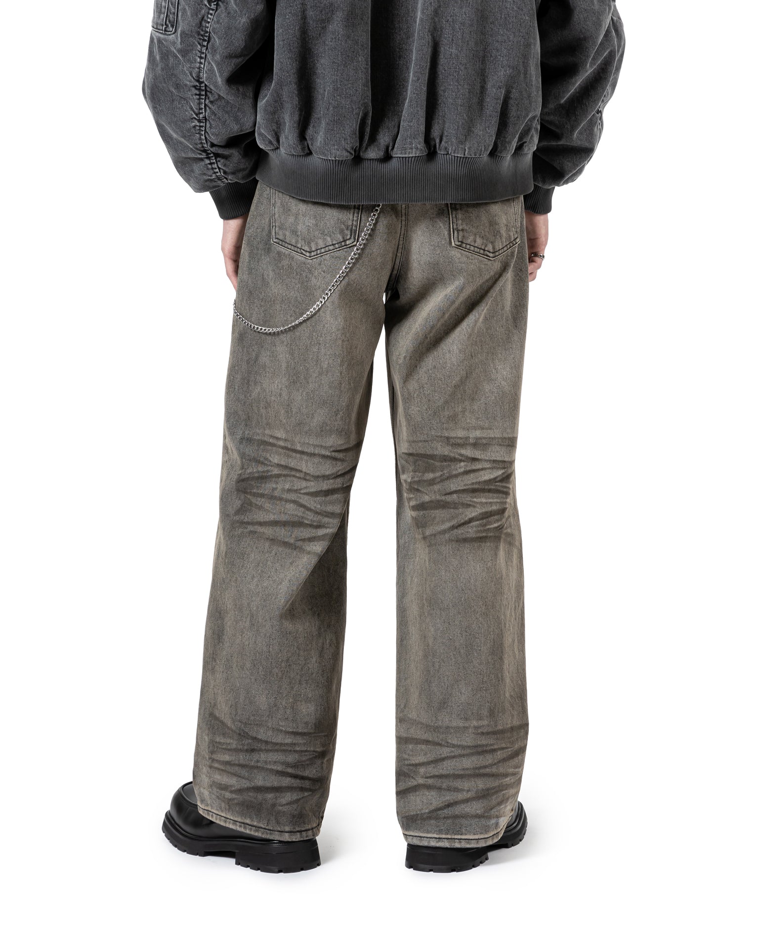 Whiskered Gradient Denim Pants