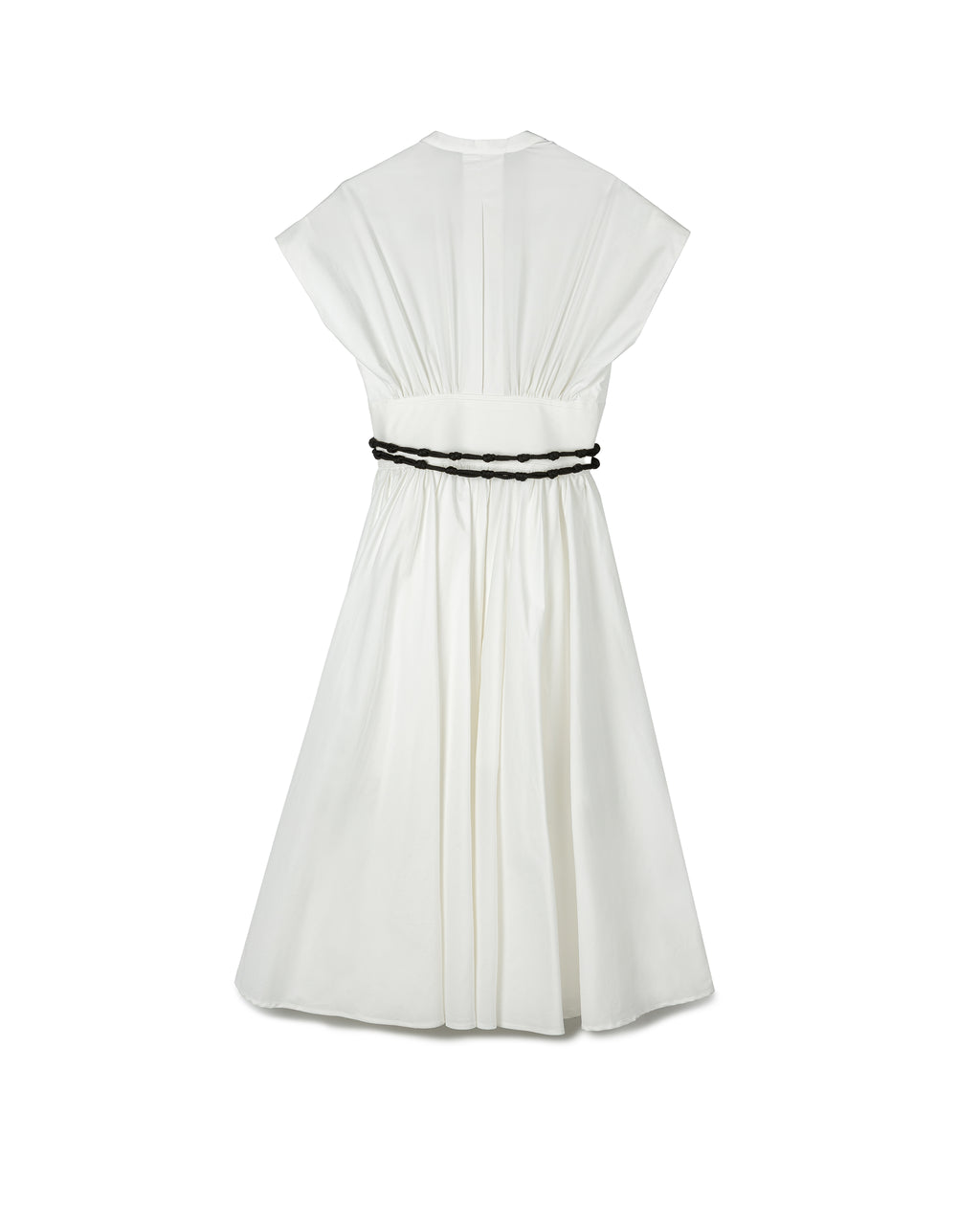 Fluid v-neck designer midi dress