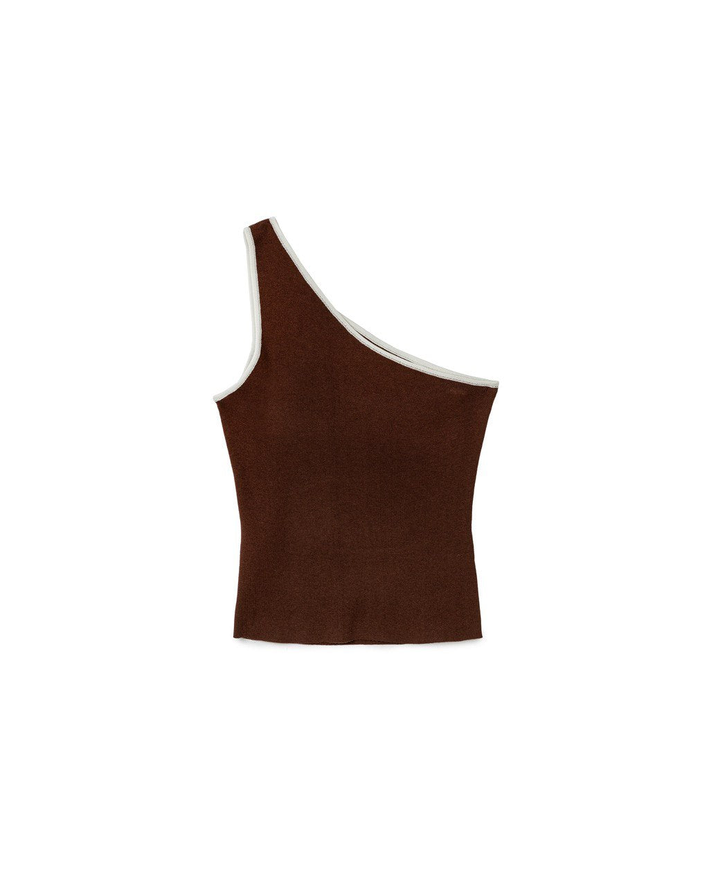 Asymmetric Knit One-Shoulder Top