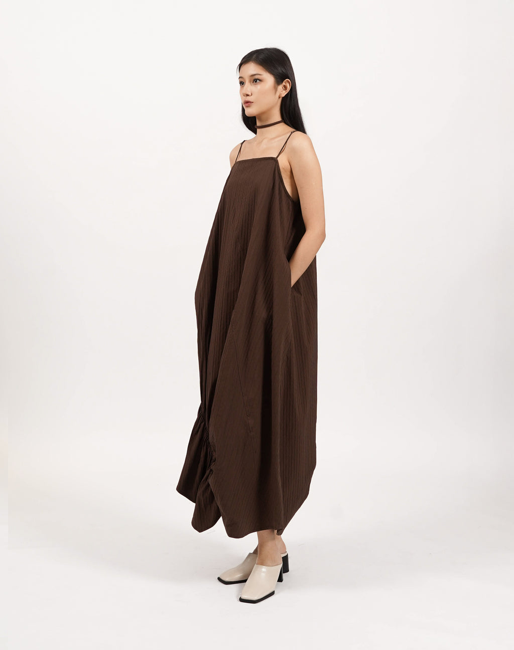 Ruched Strap Dress