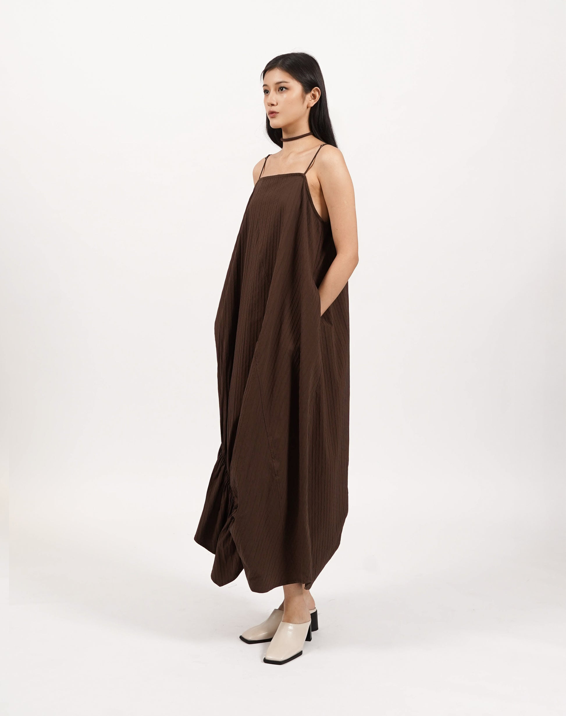 Ruched Strap Dress