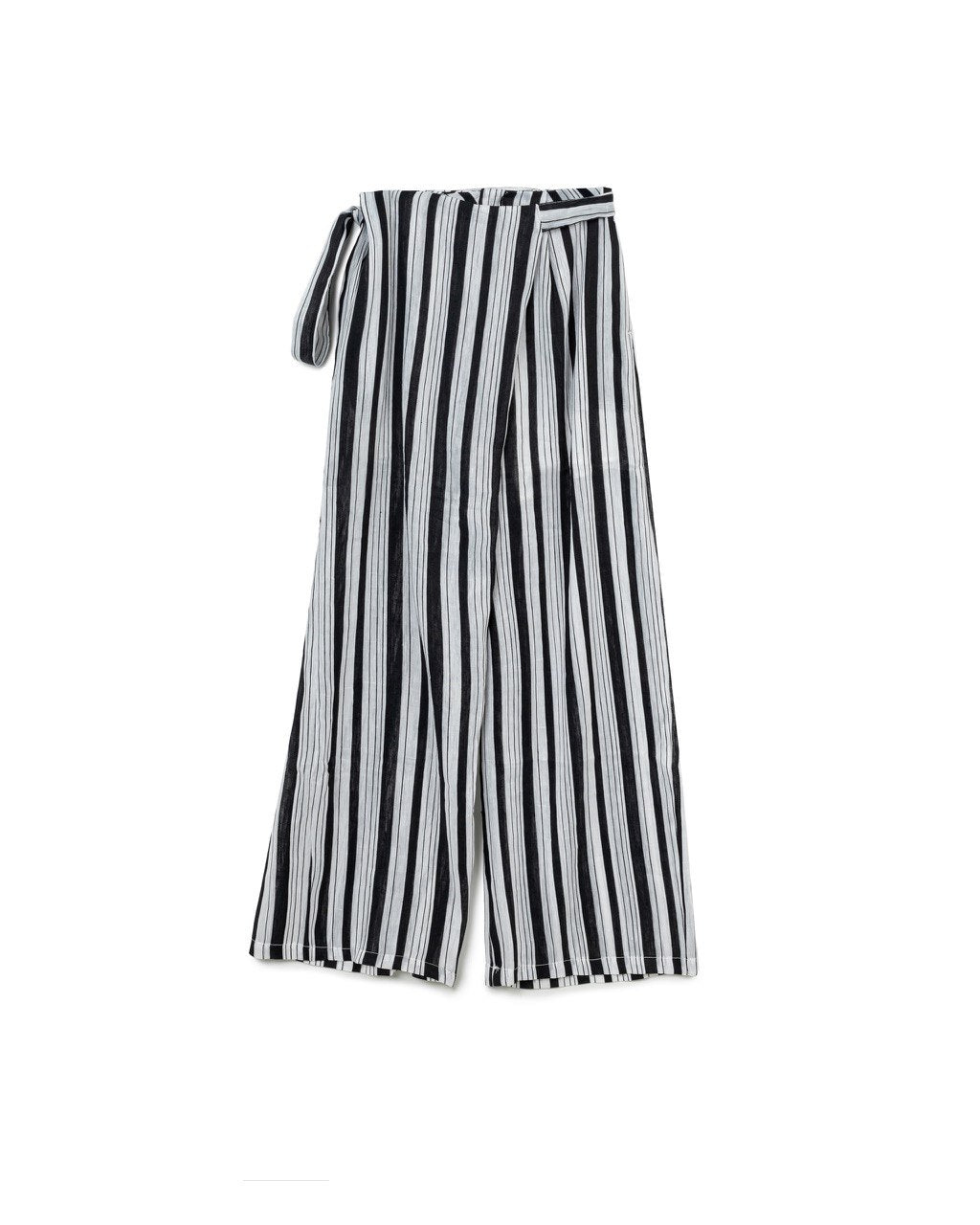 Striped Wrap Palazzo Pants