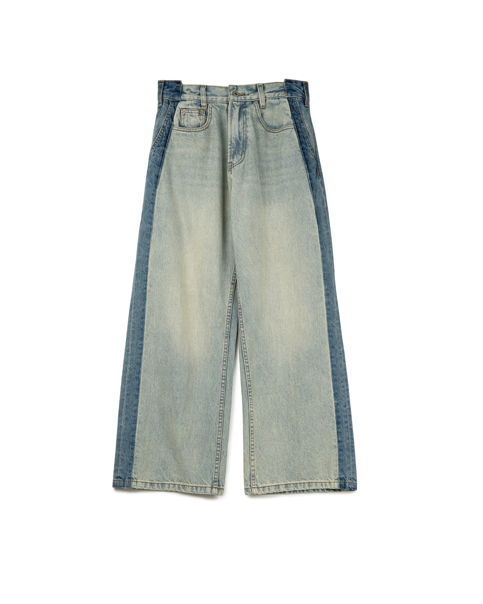 Unisex Contrasting Denim Pants