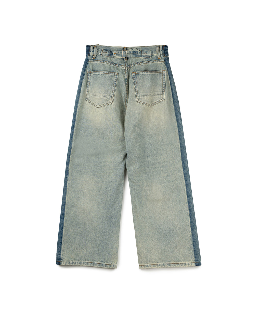 Unisex Contrasting Denim Pants