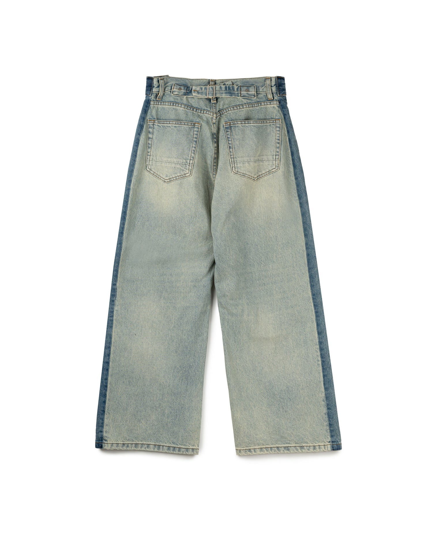 Unisex Contrasting Denim Pants