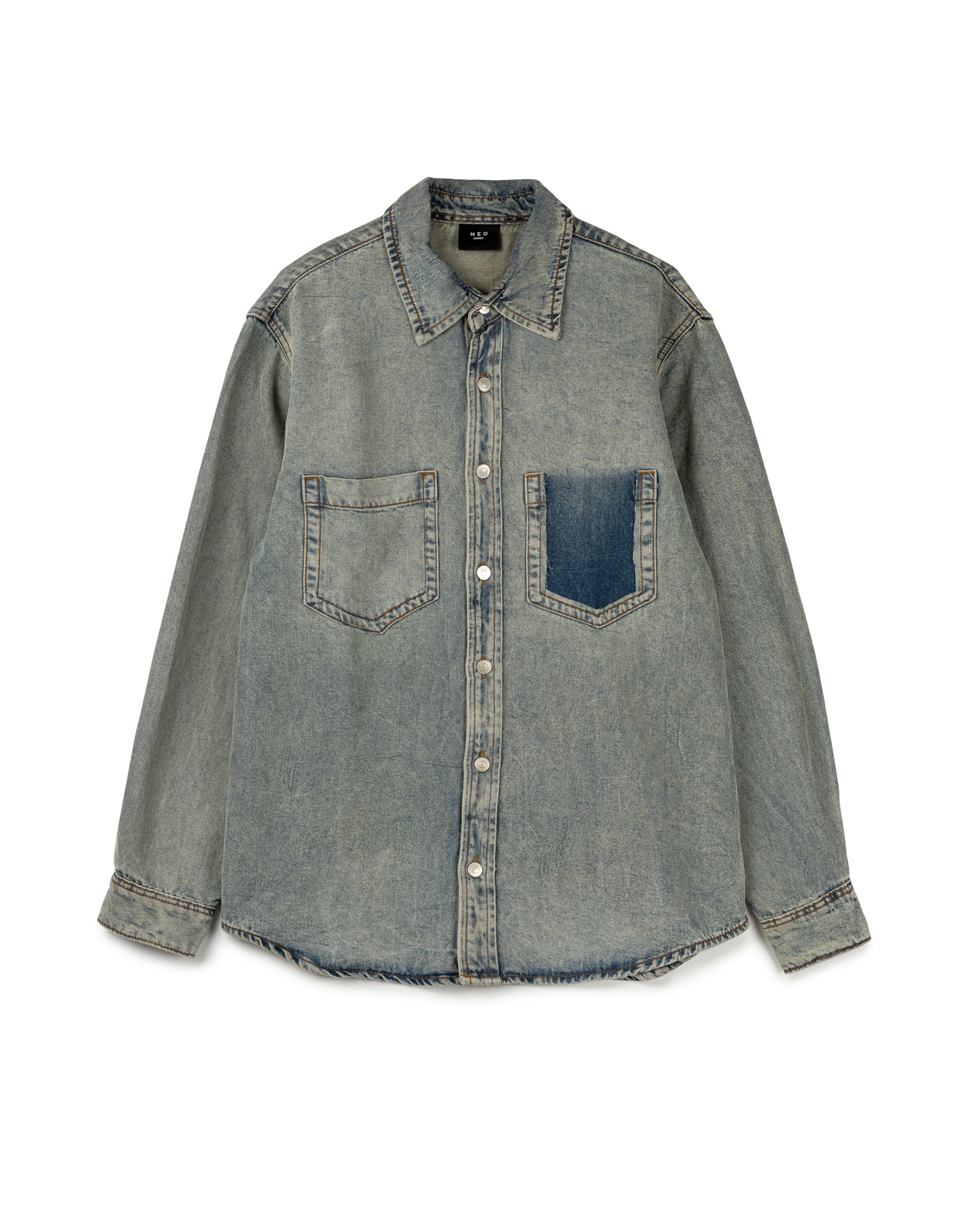 Vintage Denim Long Sleeve Top