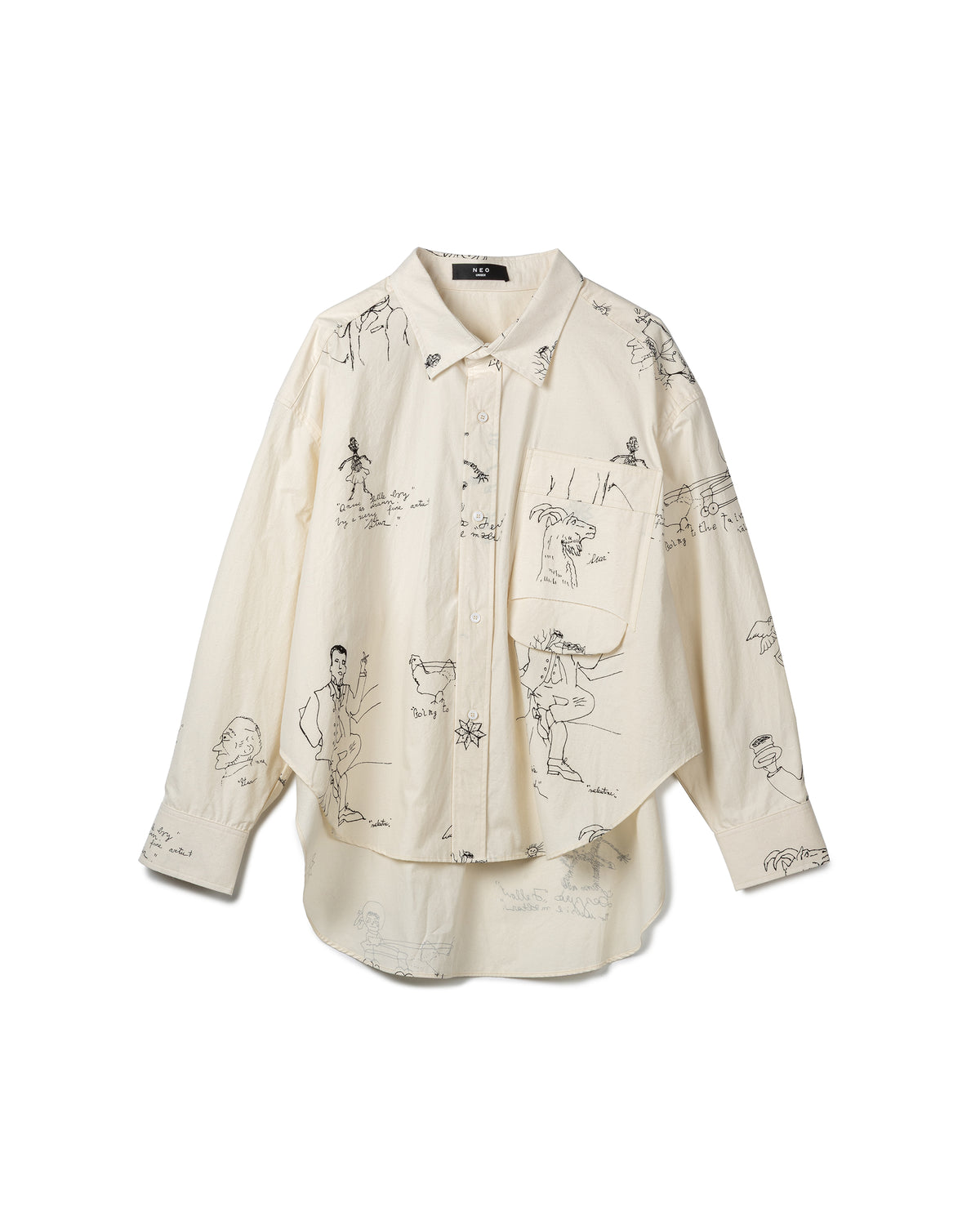 Relaxed Graphic Cotton Shirt