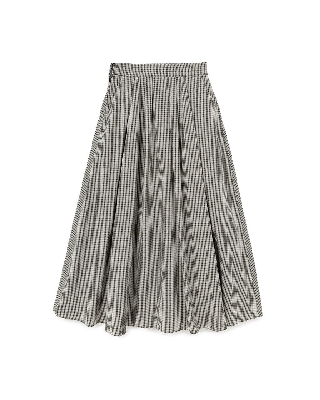 Gingham Flare Maxi Skirt