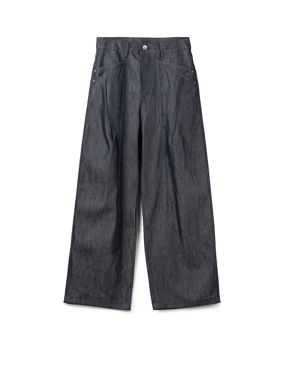 Wide Leg Seam Detail Jeans
