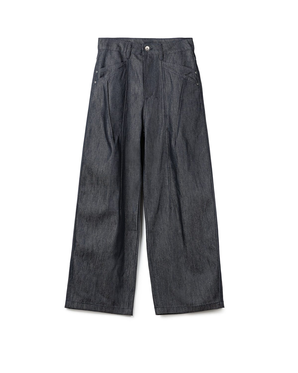 Wide Leg Seam Detail Jeans
