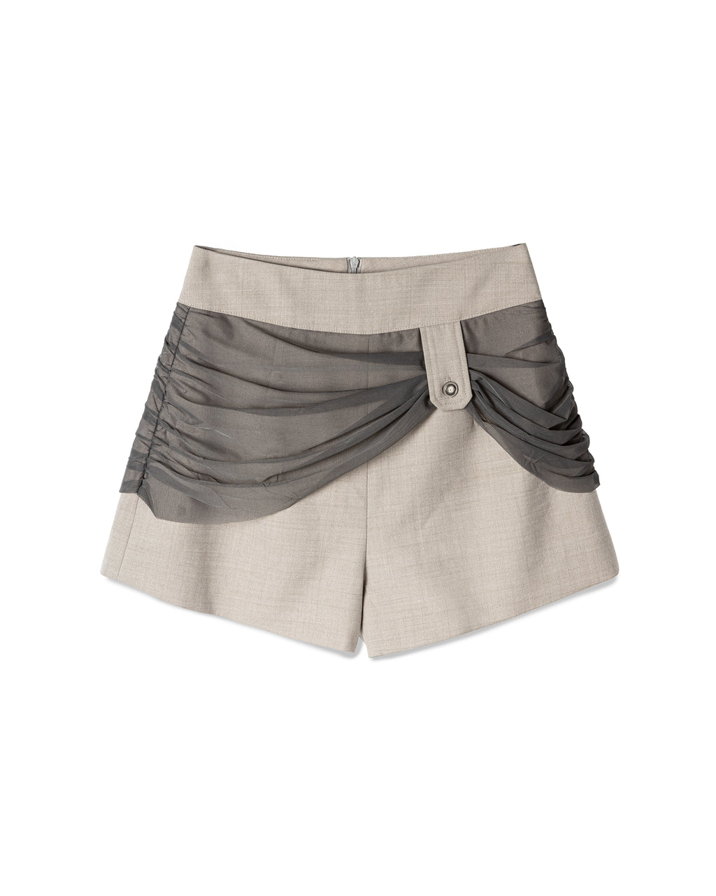 Vol.3 Ch.2 Structured Ruched-Mesh Shorts
