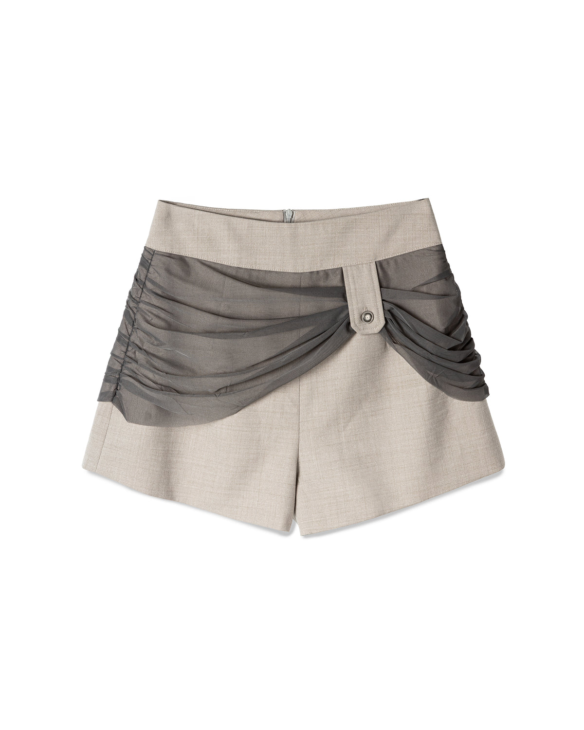 Vol.3 Ch.2 Structured Ruched-Mesh Shorts