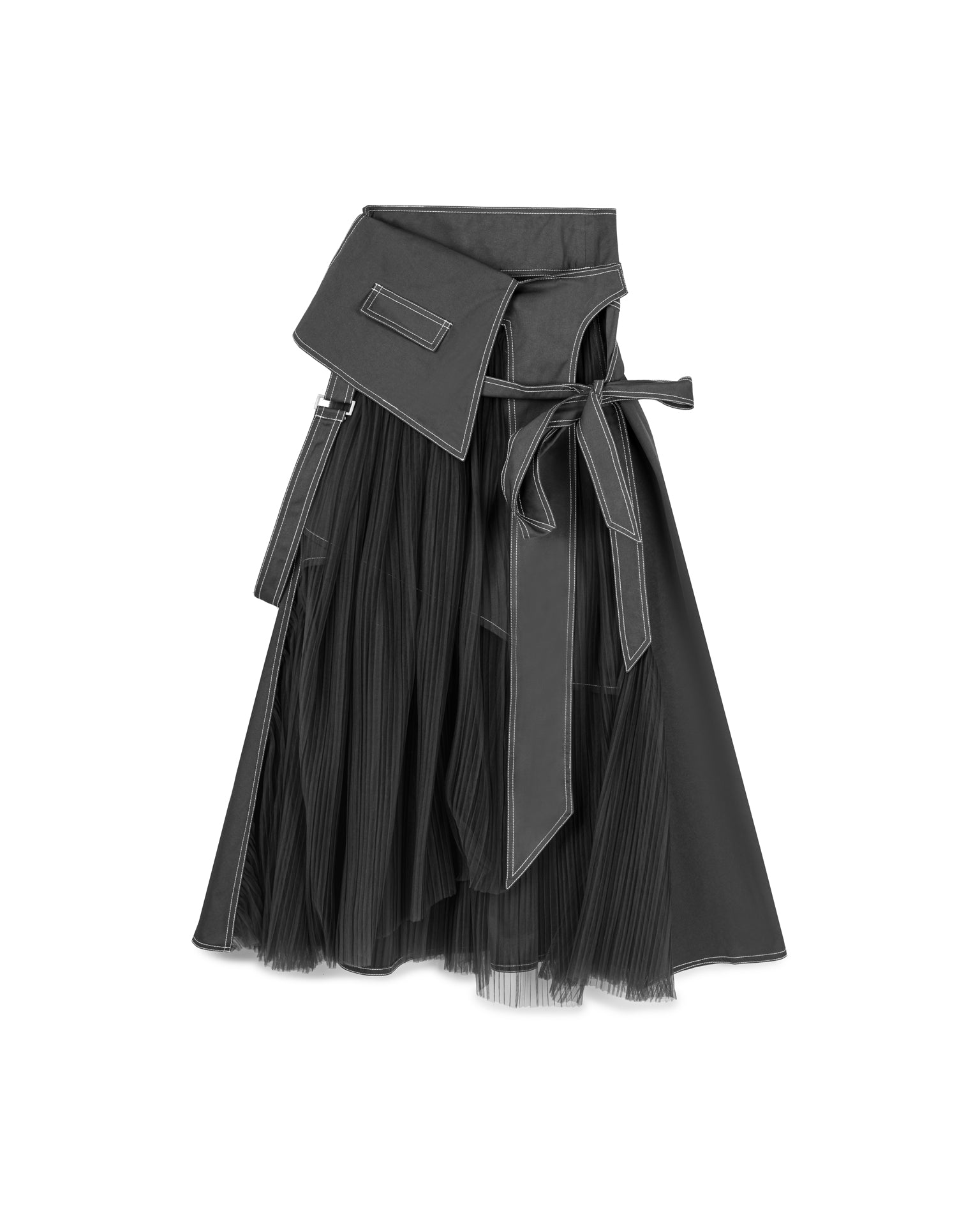 Patchwork Mesh Skirt