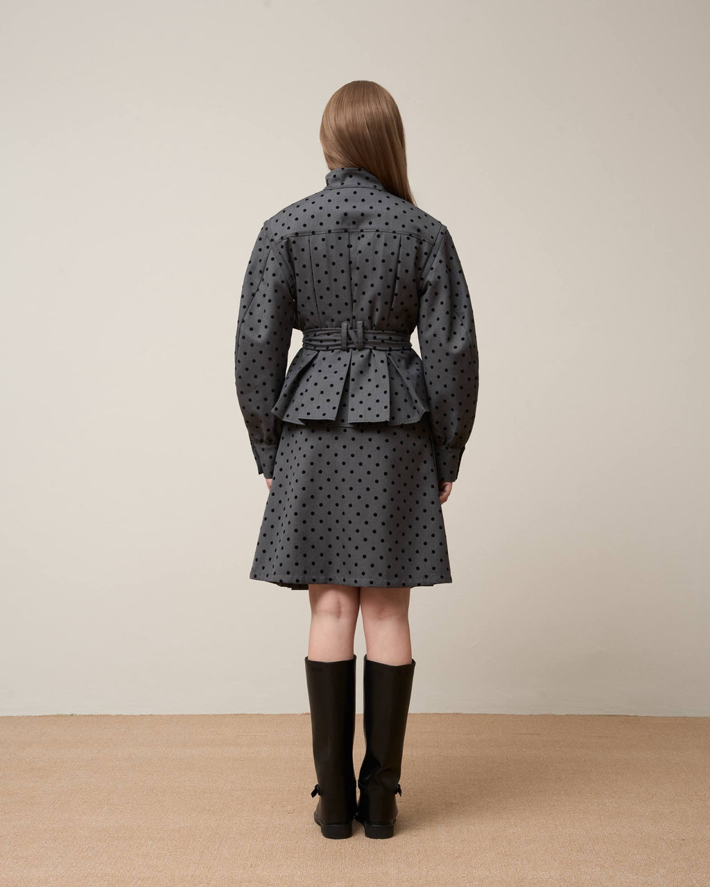 Vol.3 Ch.2 Flowing Double Layered Polka Midi Skirt