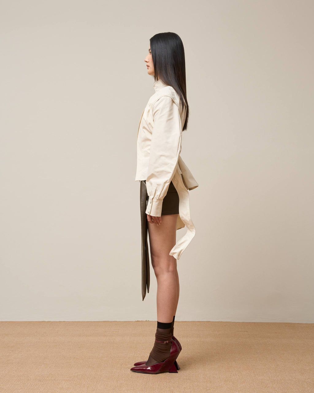Vol.3 Ch.2 Structural Cropped Trench Jacket (PolkaDot)