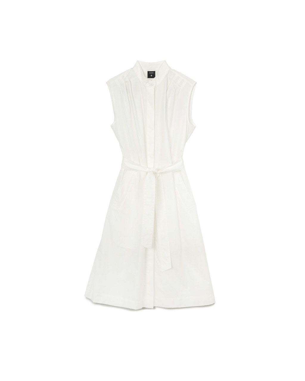 Sleeveless Dress with Tie