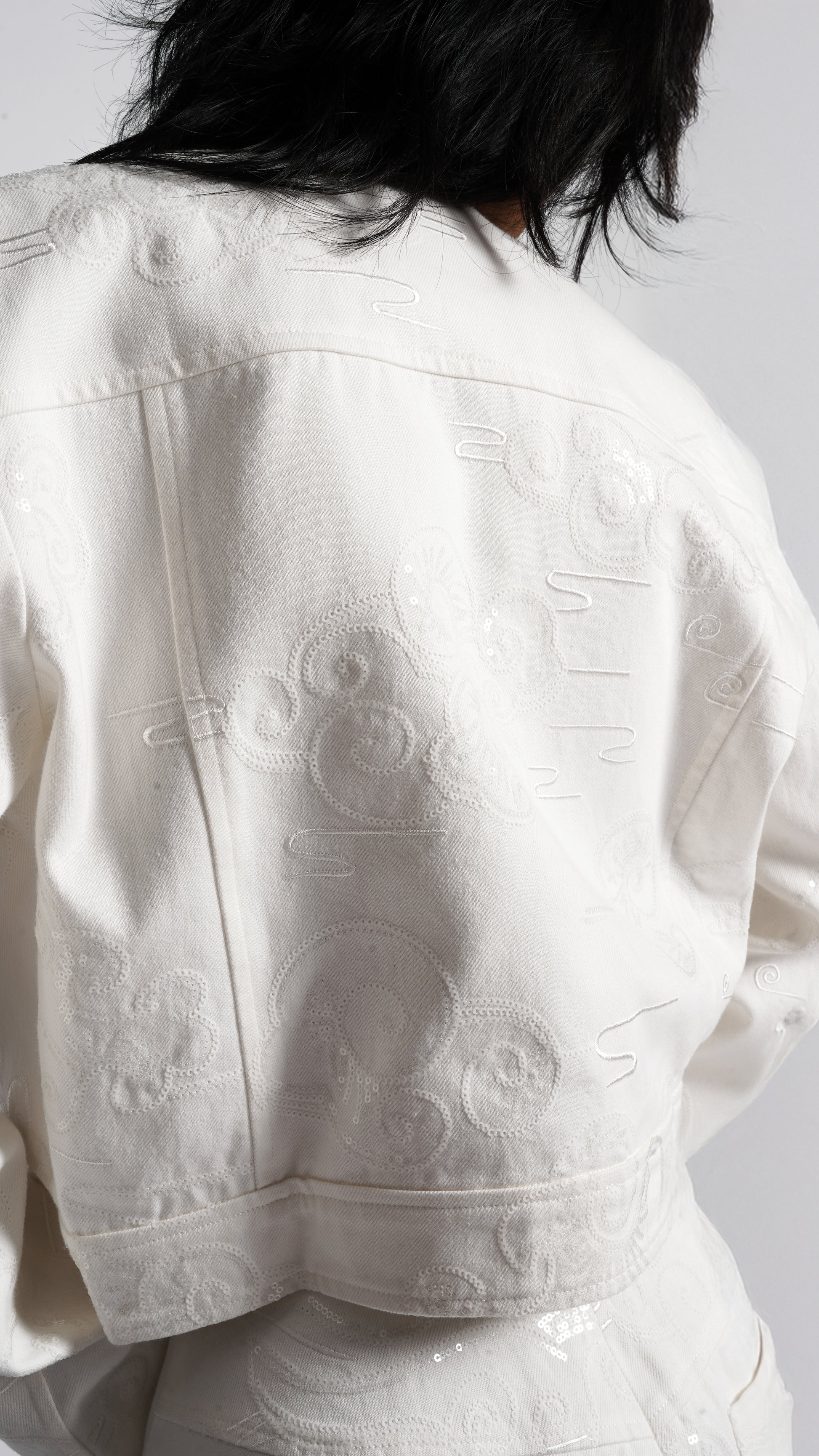 Embroidered Textured Coat
