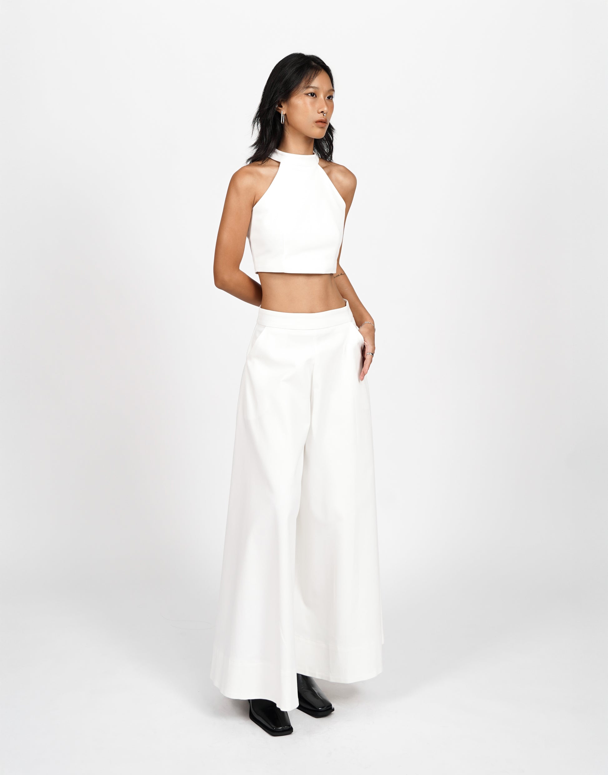 Back Zip Crop Top