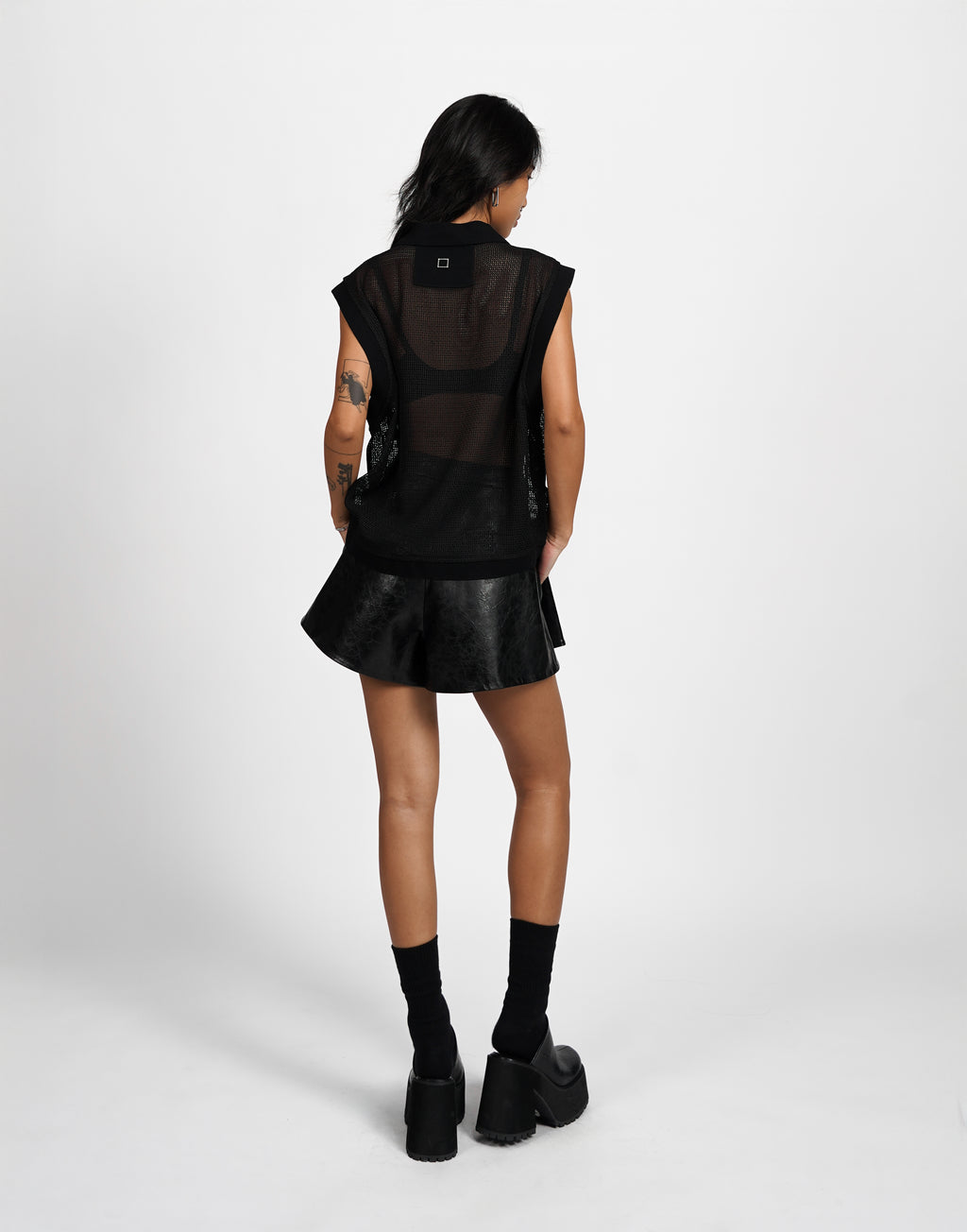 Leather Hight Waist Short